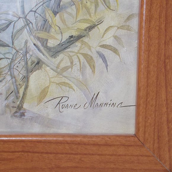 ART RUANE MANNING Hunting Dog Quail Signed Framed VTG - Picture 5 of 7